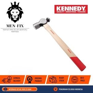 [EZM.1340226] Palu Ball Pein 1.1/2lb Pegangan Hickory BS876 KEN5253150K KENNEDY Original By CROMWELL UK, Standar EROPA DIN 3113