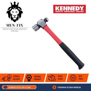 [EZM.1340227] Palu Ball Pein 1.1/2lb Pegangan Fiberglass KEN5253470K KENNEDY Original By CROMWELL UK, Standar EROPA DIN 3113