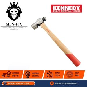 [EZM.1340228] Palu Ball Pein 1.1/2lb Pegangan Kayu Keras untuk Bengkel KEN5251150K KENNEDY Original By CROMWELL UK, Standar EROPA DIN 3113