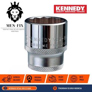 [EZM.1340254] Socket 1.7/16" A/F 3/4" Square Drive - Alat Teknik Pengganti Baut KEN5828490K KENNEDY Original By CROMWELL UK, Standar EROPA DIN 3113
