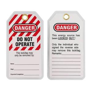 [EZM.1340335] Kartu Tanda Bahaya Do Not Operate Safety Warning Tag  Safety Tag Out
