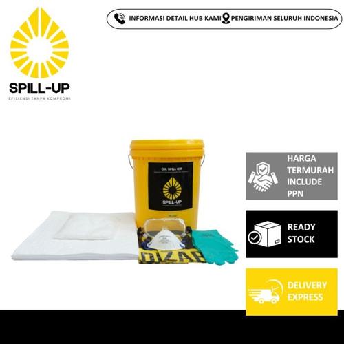 [EZM.1340388] Basic Oil Spill Kit 3 gal (Absorbtion Cap. Up to 10 Liter)