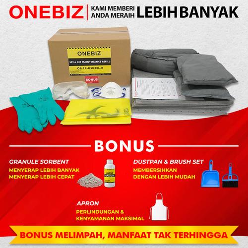 [EZM.1340512] Spill Kit ONEBIZ 30 Liter - Alat Penyerap Cairan Universal 8 Galon (Isi Ulang)