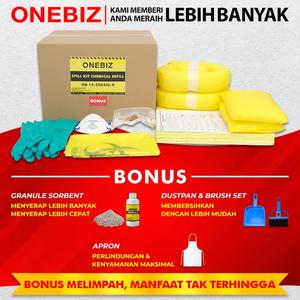 [EZM.1340547] ONEBIZ Chemical Spill Kit 45 Liter - Penyerap Cairan Kimia 12 Galon (Refill)