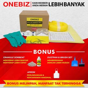 [EZM.1340562] ONEBIZ Chemical Spill Kit 15 Liter - Kit Penanggulangan Tumpahan Cairan Kimia 4 Galon Refill