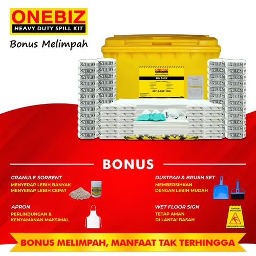 [EZM.1340629] ONEBIZ Spill Kit Minyak 1100 Liter - Alat Penanggulangan Tumpahan Cairan Berat
