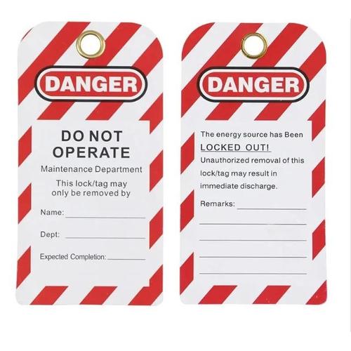[EZM.1340665] Tag out PVC Tag out tanda peringatan Tags Safety Lockout Tagout- LT03