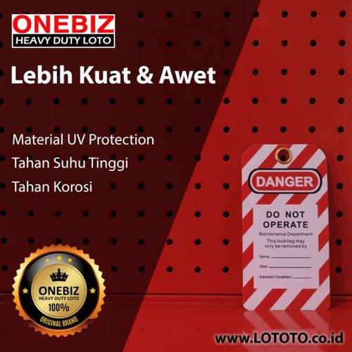 [EZM.1340697] Tag Pengaman "Do Not Operate" untuk Lockout Tagout PVC Tahan Air & Minyak