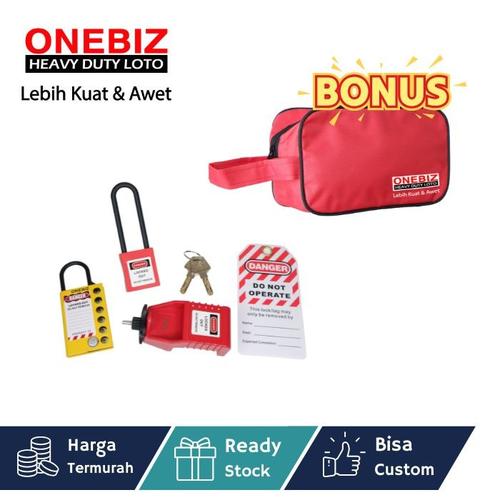 [EZM.1340753] Paket LOTOTO elektrikal, Paket LOTOTO electrical, Paket LOTOTO MCB, Breaker Lockout Tagout Kit Electrical - Loto Safety Padlock Set Loto, Lockout Tagout Kit Electrical Loto L7 FREE BONUS POUCH