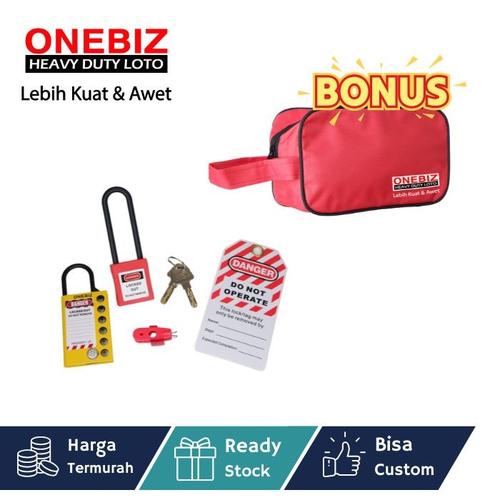 [EZM.1340756] Paket LOTOTO elektrikal, Paket LOTOTO electrical, Paket LOTOTO MCB, Breaker Lockout Tagout Kit Electrical - Loto Safety Padlock Set Loto, Lockout Tagout Kit Electrical Loto L3 FREE BONUS POUCH
