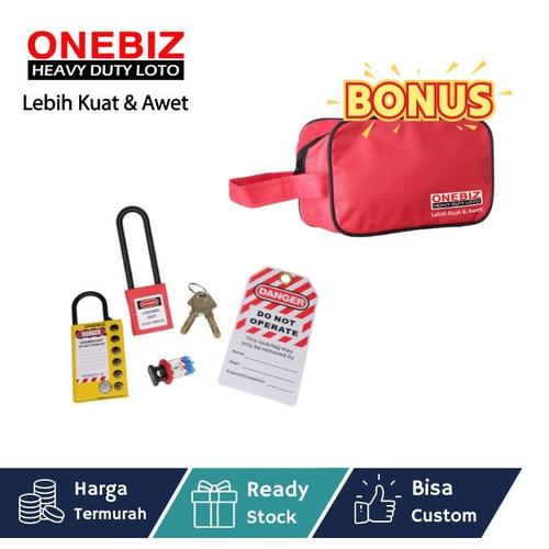 [EZM.1340757] Paket LOTOTO elektrikal, Paket LOTOTO electrical, Paket LOTOTO MCB, Breaker Lockout Tagout Kit Electrical - Loto Safety Padlock Set Loto, Lockout Tagout Kit Electrical Loto L2 FREE BONUS POUCH