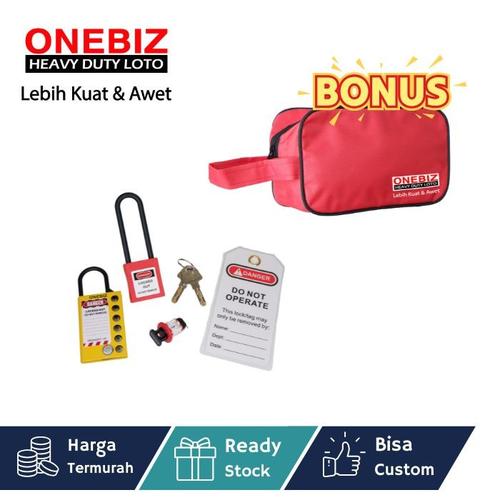 [EZM.1340765] Paket LOTOTO elektrikal, Paket LOTOTO electrical, Paket LOTOTO MCB, Breaker Lockout Tagout Kit Electrical - Loto Safety Padlock Set Loto, Lockout Tagout Kit Electrical Loto K1 FREE BONUS POUCH