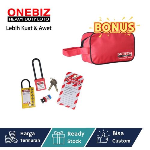 [EZM.1340770] Paket LOTOTO elektrikal, Paket LOTOTO electrical, Paket LOTOTO MCB, Breaker Lockout Tagout Kit Electrical - Loto Safety Padlock Set Loto, Lockout Tagout Kit Electrical Loto J3 FREE BONUS POUCH