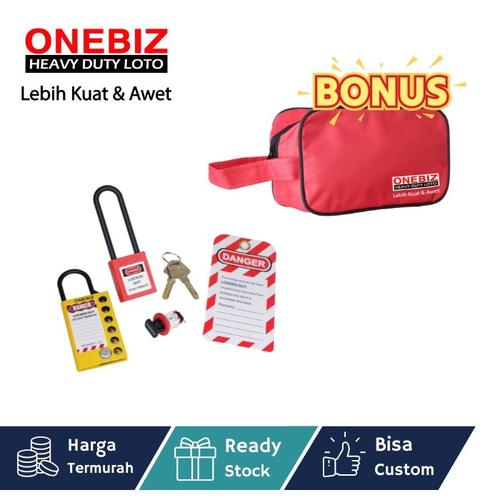 [EZM.1340771] Paket LOTOTO elektrikal, Paket LOTOTO electrical, Paket LOTOTO MCB, Breaker Lockout Tagout Kit Electrical - Loto Safety Padlock Set Loto, Lockout Tagout Kit Electrical Loto J1 FREE BONUS POUCH