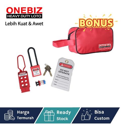 [EZM.1340774] Paket LOTOTO elektrikal, Paket LOTOTO electrical, Paket LOTOTO MCB, Breaker Lockout Tagout Kit Electrical - Loto Safety Padlock Set Loto, Lockout Tagout Kit Electrical Loto H2 FREE BONUS POUCH