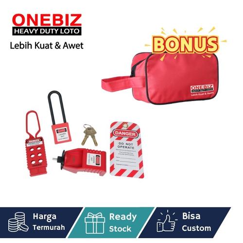 [EZM.1340776] Paket LOTOTO elektrikal, Paket LOTOTO electrical, Paket LOTOTO MCB, Breaker Lockout Tagout Kit Electrical - Loto Safety Padlock Set Loto, Lockout Tagout Kit Electrical Loto G7 FREE BONUS POUCH