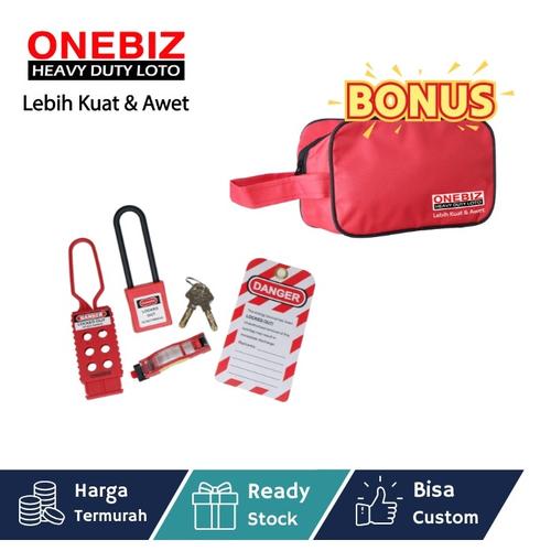 [EZM.1340777] Paket LOTOTO elektrikal, Paket LOTOTO electrical, Paket LOTOTO MCB, Breaker Lockout Tagout Kit Electrical - Loto Safety Padlock Set Loto, Lockout Tagout Kit Electrical Loto G6 FREE BONUS POUCH