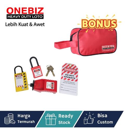 [EZM.1340783] Paket LOTOTO elektrikal, Paket LOTOTO electrical, Paket LOTOTO MCB, Breaker Lockout Tagout Kit Electrical - Loto Safety Padlock Set Loto, Lockout Tagout Kit Electrical Loto F7 FREE BONUS POUCH