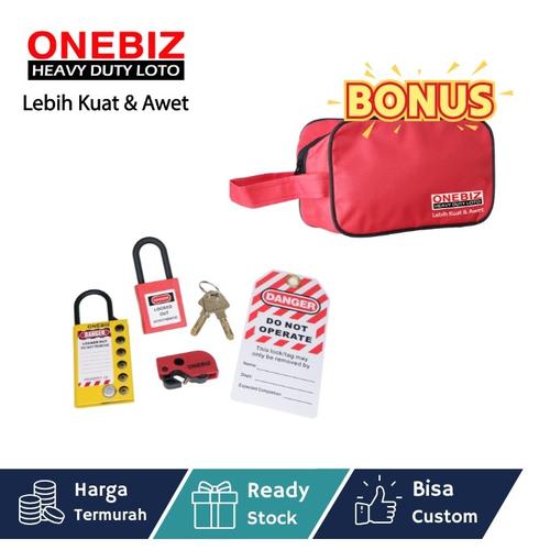 [EZM.1340786] Paket LOTOTO elektrikal, Paket LOTOTO electrical, Paket LOTOTO MCB, Breaker Lockout Tagout Kit Electrical - Loto Safety Padlock Set Loto, Lockout Tagout Kit Electrical Loto F4 FREE BONUS POUCH