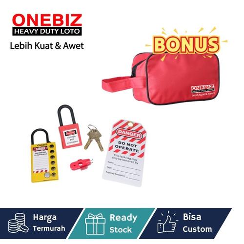 [EZM.1340787] Paket LOTOTO elektrikal, Paket LOTOTO electrical, Paket LOTOTO MCB, Breaker Lockout Tagout Kit Electrical - Loto Safety Padlock Set Loto, Lockout Tagout Kit Electrical Loto F3 FREE BONUS POUCH