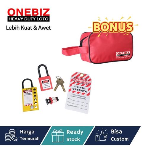 [EZM.1340789] Paket LOTOTO elektrikal, Paket LOTOTO electrical, Paket LOTOTO MCB, Breaker Lockout Tagout Kit Electrical - Loto Safety Padlock Set Loto, Lockout Tagout Kit Electrical Loto F1 FREE BONUS POUCH
