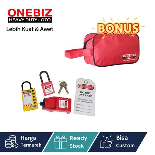 [EZM.1340790] Paket LOTOTO elektrikal, Paket LOTOTO electrical, Paket LOTOTO MCB, Breaker Lockout Tagout Kit Electrical - Loto Safety Padlock Set Loto, Lockout Tagout Kit Electrical Loto E7 FREE BONUS POUCH