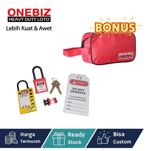 [EZM.1340792] Paket LOTOTO elektrikal, Paket LOTOTO electrical, Paket LOTOTO MCB, Breaker Lockout Tagout Kit Electrical - Loto Safety Padlock Set Loto, Lockout Tagout Kit Electrical Loto E5 FREE BONUS POUCH