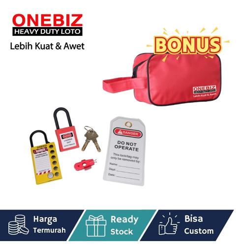 [EZM.1340794] Paket LOTOTO elektrikal, Paket LOTOTO electrical, Paket LOTOTO MCB, Breaker Lockout Tagout Kit Electrical - Loto Safety Padlock Set Loto, Lockout Tagout Kit Electrical Loto E3 FREE BONUS POUCH