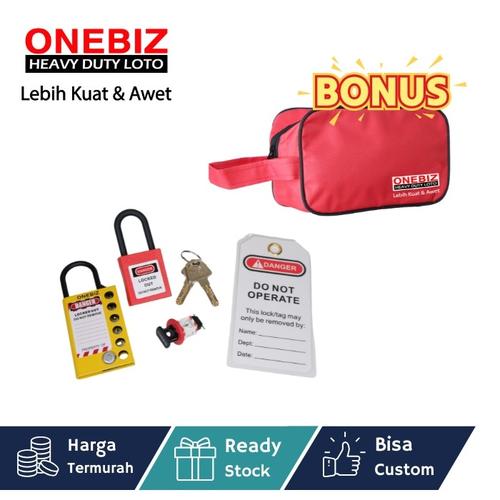 [EZM.1340796] Paket LOTOTO elektrikal, Paket LOTOTO electrical, Paket LOTOTO MCB, Breaker Lockout Tagout Kit Electrical - Loto Safety Padlock Set Loto, Lockout Tagout Kit Electrical Loto E1 FREE BONUS POUCH
