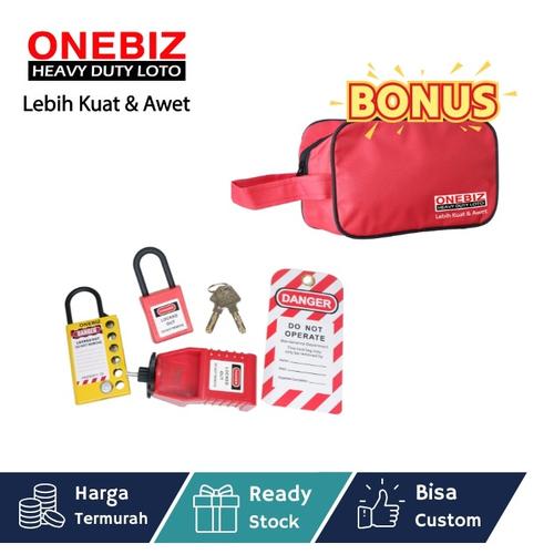[EZM.1340797] Paket LOTOTO elektrikal, Paket LOTOTO electrical, Paket LOTOTO MCB, Breaker Lockout Tagout Kit Electrical - Loto Safety Padlock Set Loto, Lockout Tagout Kit Electrical Loto D7 FREE BONUS POUCH