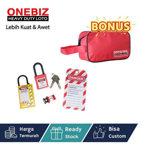 [EZM.1340799] Paket LOTOTO elektrikal, Paket LOTOTO electrical, Paket LOTOTO MCB, Breaker Lockout Tagout Kit Electrical - Loto Safety Padlock Set Loto, Lockout Tagout Kit Electrical Loto D5 FREE BONUS POUCH