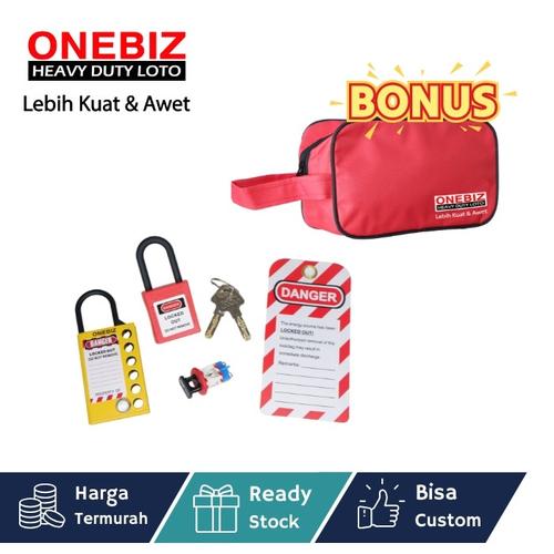 [EZM.1340802] Paket LOTOTO elektrikal, Paket LOTOTO electrical, Paket LOTOTO MCB, Breaker Lockout Tagout Kit Electrical - Loto Safety Padlock Set Loto, Lockout Tagout Kit Electrical Loto D2 FREE BONUS POUCH