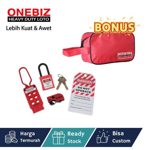 [EZM.1340807] Paket LOTOTO elektrikal, Paket LOTOTO electrical, Paket LOTOTO MCB, Breaker Lockout Tagout Kit Electrical - Loto Safety Padlock Set Loto, Lockout Tagout Kit Electrical Loto C4 FREE BONUS POUCH