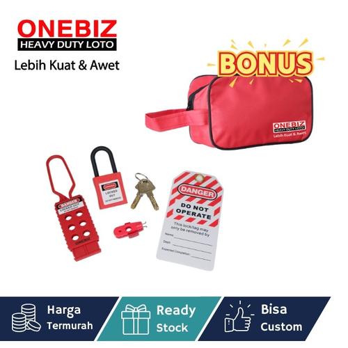 [EZM.1340808] Paket LOTOTO elektrikal, Paket LOTOTO electrical, Paket LOTOTO MCB, Breaker Lockout Tagout Kit Electrical - Loto Safety Padlock Set Loto, Lockout Tagout Kit Electrical Loto C3 FREE BONUS POUCH