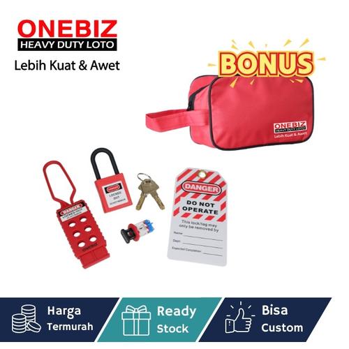 [EZM.1340809] Paket LOTOTO elektrikal, Paket LOTOTO electrical, Paket LOTOTO MCB, Breaker Lockout Tagout Kit Electrical - Loto Safety Padlock Set Loto, Lockout Tagout Kit Electrical Loto C2 FREE BONUS POUCH