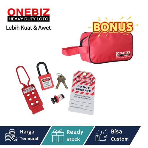 [EZM.1340810] Paket LOTOTO elektrikal, Paket LOTOTO electrical, Paket LOTOTO MCB, Breaker Lockout Tagout Kit Electrical - Loto Safety Padlock Set Loto, Lockout Tagout Kit Electrical Loto C1 FREE BONUS POUCH