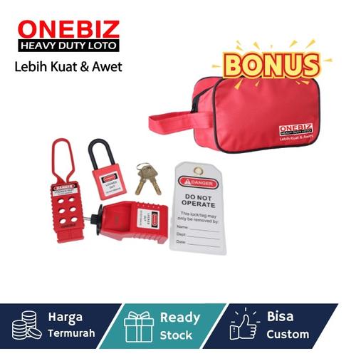 [EZM.1340811] Paket LOTOTO elektrikal, Paket LOTOTO electrical, Paket LOTOTO MCB, Breaker Lockout Tagout Kit Electrical - Loto Safety Padlock Set Loto, Lockout Tagout Kit Electrical Loto B7 FREE BONUS POUCH