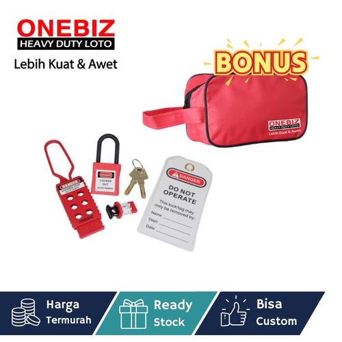 [EZM.1340812] Paket LOTOTO elektrikal, Paket LOTOTO electrical, Paket LOTOTO MCB, Breaker Lockout Tagout Kit Electrical - Loto Safety Padlock Set Loto, Lockout Tagout Kit Electrical Loto B5 FREE BONUS POUCH