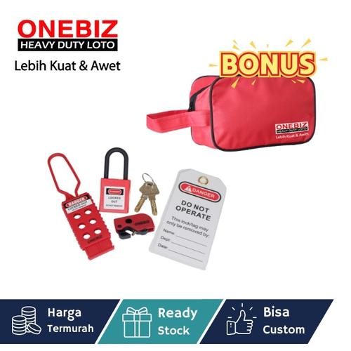 [EZM.1340813] Paket LOTOTO elektrikal, Paket LOTOTO electrical, Paket LOTOTO MCB, Breaker Lockout Tagout Kit Electrical - Loto Safety Padlock Set Loto, Lockout Tagout Kit Electrical Loto B4 FREE BONUS POUCH
