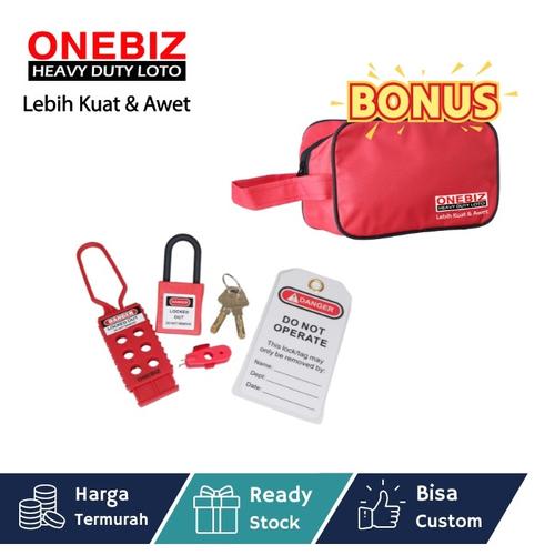 [EZM.1340814] Paket LOTOTO elektrikal, Paket LOTOTO electrical, Paket LOTOTO MCB, Breaker Lockout Tagout Kit Electrical - Loto Safety Padlock Set Loto, Lockout Tagout Kit Electrical Loto B3 FREE BONUS POUCH