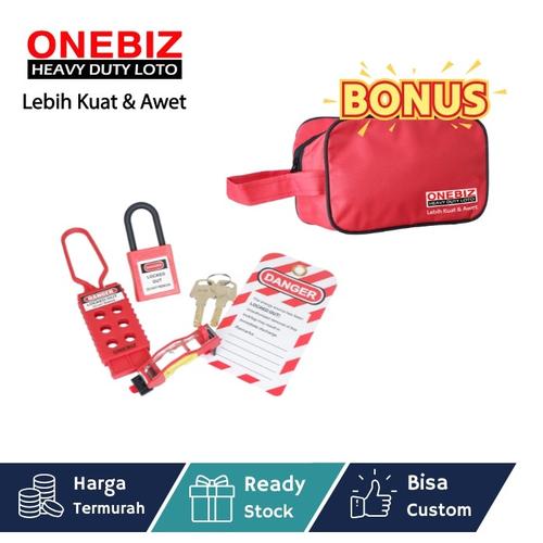 [EZM.1340818] Paket LOTOTO elektrikal, Paket LOTOTO electrical, Paket LOTOTO MCB, Breaker Lockout Tagout Kit Electrical - Loto Safety Padlock Set Loto, Lockout Tagout Kit Electrical Loto A6 FREE BONUS POUCH