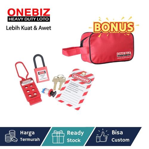 [EZM.1340822] Paket LOTOTO elektrikal, Paket LOTOTO electrical, Paket LOTOTO MCB, Breaker Lockout Tagout Kit Electrical - Loto Safety Padlock Set Loto, Lockout Tagout Kit Electrical Loto A2 FREE BONUS POUCH