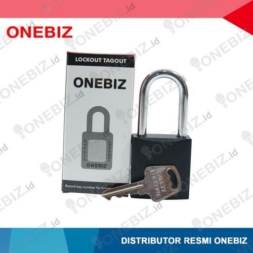 [EZM.1340848] Aluminium Die Cast SAFETY PADLOCK Black Hitam Certificate Original