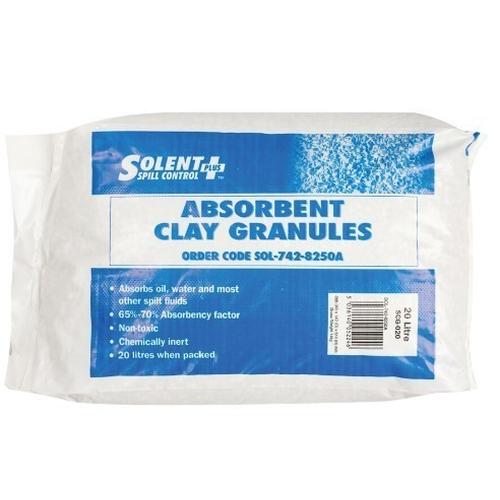 [EZM.1340877] JUAL Granules Solent Spill Control 20ltr, Absorbent Granules, Single Pack