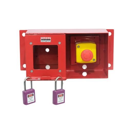 [EZM.1340952] Loto Box/Safety Device Heavy Duty H+Emergency Push Button+Padlock - Ungu