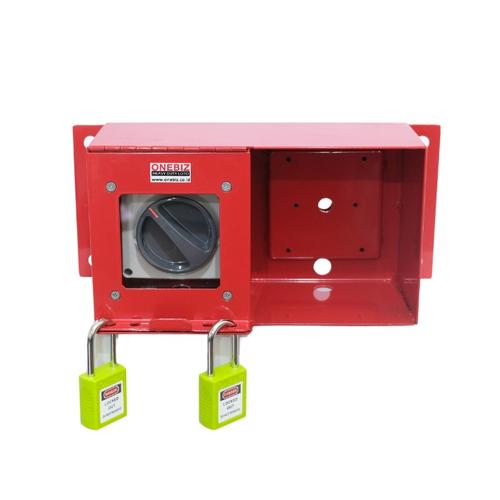 [EZM.1340957] Loto Box Assy/Device Heavy Duty Horizontal Switch Button + 2 Padlock - Hijau