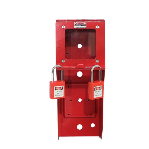 [EZM.1341000] Loto Box Vertical 2 System Heavy Duty + 2 Padlock - Merah