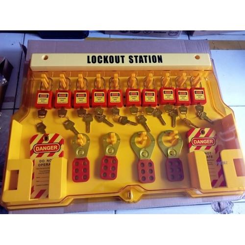 [EZM.1341061] LOTO SET Lockout Station 10 Padlock Include Isi