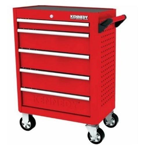 [EZM.1341192] Kennedy KEN5942120K RED-28 Inch 5 DRAWER ROLLER CABINET