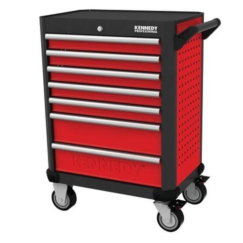 [EZM.1341195] Kennedy-Pro KEN5942340K Roller Cabinet, Ultimate, Red/Grey, Steel, 7-Drawers, 844 x 706 x 461mm, 550kg Capacity